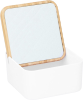 Alpina Sieradenbox met Spiegel   Wit, 13 x 13 x 7 cm