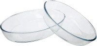 Secret de Gourmet Ovale Glazen Bakschalen Set   26 x 18 cm & 35 x 25 cm, Transparant