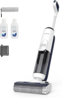 Tineco iFLOOR 5 Breeze Complete nat/droog stofzuiger, reiniging in één stap voor harde vloeren, randreiniging <0,5 cm, drievoudige batterijduur, zelfreinigend, lichtgewicht draadloze stofzuiger met dweilfunctie, blauw