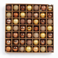60 Stuks karamelbruine kerstballen, inclusief cadeautas, in de vorm van een gnom en een donut, geweldige ballen met ophanglus voor Halloween, bruiloft, feestdagen, feest, krans en huisdecoratie