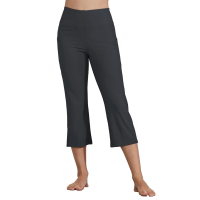 Willit yogacapribroek voor dames, hoge taille, rechte pijpen, atletische sport  en trainingscapri 21 inch, diepgrijs L