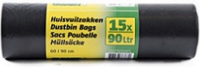 Cleany vuilniszakken   90 L   Zwart   15/rol