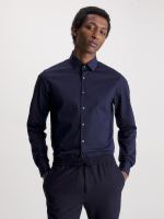 Calvin Klein poplin stretch slim overhemd nachtblauw voor heren 40