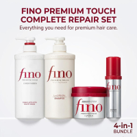 Fino haarverzorgingsset (shampoo, conditioner, haarmasker en behandelolie)