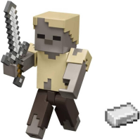 Mattel Minecraft actiefiguur Husk   8,26 cm, bruin en grijs
