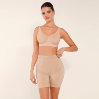 Feelingirl naadloze comfort broekjes met middelhoge taille, taillecontrole, shaping, 3XL/4XL, huidkleur