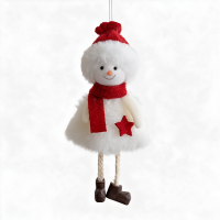 2 Stuks felt sneeuwpop decoratieballen, kerstdecoratie voor thuis en op kantoor