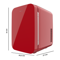 Cecotec Bolero MiniCooling 6 L minikoelkast (Río rood)   12 V/220 V draagbare drankenkoeler &  warmer (5 °C 65 °C) voor auto, camper, camping, slaapkamer & kantoor