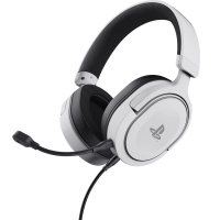 Trust GXT 498 W Forta   Gaming Headset   Bedraad   Officieel Gelicentieerd voor PS5   50 mm drivers   Over ear   Wit