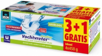 Bison Vochtvreter® magneet 450g 3+1 gratis   Parfumvrije navulling voor Vochtvreter® apparaat, 4x 450 g, bestrijd hoge luchtvochtigheid in woonruimtes, ook geschikt voor caravans en campers