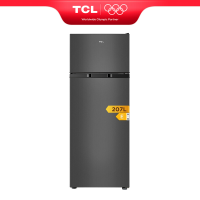 TCL RF269TSE1NL compacte koel vriescombinatie, totaal 207 liter, koelkast 167 liter, vriezer 40 liter, Power Cool & Freeze, verstelbare legplanken & poten [Energieklasse E]