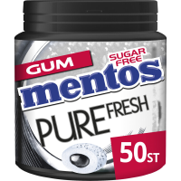 Mentos Pure Fresh zwarte munt kauwgom   100 g