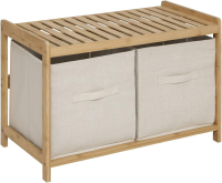 5Five Bamboe Opbergbank   2 Compartimenten, 66,8 x 44 x 35 cm