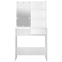 VidaXL Kaptafel met LED verlichting   Wit, 745 x 40 x 141 cm