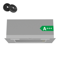 Ciarra Inbouw Afzuigkap – 60 cm, roestvrijstalen afwerking, energieklasse A+++, 650 m³/u