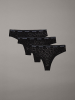 Calvin Klein BRAZILIAN 3 PK. UB1 Zwart Dames 3XL