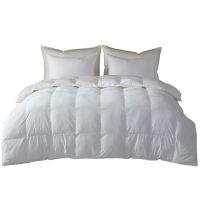 MENDALE 2 in 1 4 seizoenen ganzen dons dekbed, 60% witte ganzen dons 15 tog (4,5+10,5) tweepersoons dekbed met 100% katoenen hoes, 155x220 cm, boxconstructie hypoallergeen machinewasbaar
