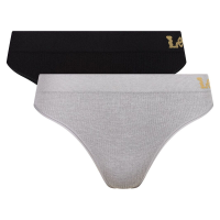 Lee naadloze slip Bella zwart/grijs gemêleerd S