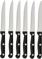 Secret de Gourmet Steakmessenset   6 stuks, Zwart