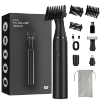 LOFANS TR23 in 1 draagbare verzorgingsset – elektrische lichaamshaartrimmer, scheerapparaat & neushaartrimmer met 3 verwisselbare opzetstukken & 3 opzetkammen, scherpe & veilige mesjes, IPX7 waterdicht, 120 min looptijd, reisslot, compact & lichtgewicht v