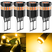 KATUR Automotive 194 LED lampen 168 2825 W5W T10 24 SMD 3014 chipsets, CAN bus geschikt, geen DTC foutcodes, voor kentekenverlichting, bolvormig (4 stuks, ambergeel)