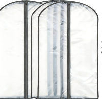 ANQI kledingopbergzakken van Peva met rits, set van 3, wit, 43 inch