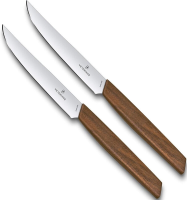 Victorinox Zwitsers Modern Steakmessenset   Notenhout, 2 stuks
