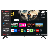 KOORUI K40Q1FQ T8 40 inch Full HD QLED Smart TV met Tizen OS, Compact frameloos ontwerp, Dolby Audio, Premium metalen afwerking, Gemonteerd in Nederland