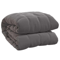 VidaXL Zware Deken   220 x 240 cm, 15 kg, Grijs