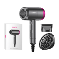 CONFU Hogesnelheids haardroger 3127 grijs, 2 W RPM 1800 W vermogen, Hooggeconcentreerde negatieve ionen, 2 mondstukken, Sneldrogend