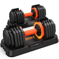 CELEBRATIONDUN 2x11 kg (25 lb)  , Verstelbare halters | Slimme kliktechnologie voor snelle wissel, antislipgreep, ideaal voor thuis, kantoor, sportschool, lichaamsbeweging