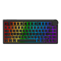 AJAZZ AK820 V2 Bedraad HE Magnetische Switch Gaming Mechanisch Toetsenbord Zijdelings Geëtched Zwarte Keycap Hoge Prestaties 8K Terugkeerpercentage Sterren Glinsterend Multifunctionele Metalen Knop 75% Lay out Kantoor Mechanisch Toetsenbord RGB DIY Gaming