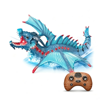 Op Afstand Bestuurbare Zwemmende Dinosaurus voor Kinderen   Interactieve Lichtgevende Ogen, 360 Rotatie, Watersproeier, Vooruit/Achteruit/Draaien, One Touch Demo, DIY Montage
