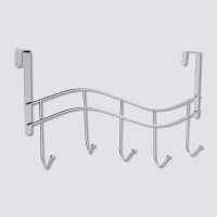 5Five Metalen deurrek   5 haken, grijs, 38,5 cm