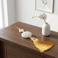 Huacan Oud Hanfu Draak Feniks Dubbele Spikes Kwastjes Taille Hanger Voor Mannen En Vrouwen Koppel Taille Accessoires Hanger Accessoires Goud