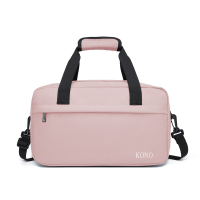 KONO 35x20x20 cm cabinbag voor Ryanair, lichtgewicht vliegreis handbagage onder de stoel met schouderband, 14 L reisduffel voor budgetluchtvaartmaatschappen (roze)