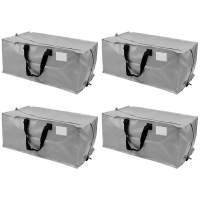 WhereHike set van 4 extra grote verhuiszakken met grote inhoud met schouderriem handgrepen en kofferwielen verdikte slijtvaste inpaktassen ter vervanging van verhuisdozen 73 * 34 * 37 cm