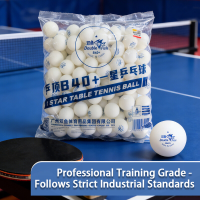 Double Fish B40+ 1 ster professionele trainings tafeltennisballen van ABS met naad, 100 stuks/zak, wit