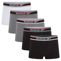 Reebok sportboxershorts Jay zwart/houtskool gemêleerd/wit M