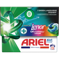 Ariel 4 in 1 wasmiddel pods color Lenor Unstoppables, 15 stuks