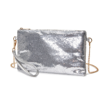 Miss Lulu Sequin Crossbody Clutch met Afneembare Ketting en Polsband, Glanzende Avondtas voor Bruiloft Feestje