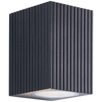 Brilliant Led Buitenlamp, Gu10 Fitting, 10 X 7 X 8 Cm, Aluminium, Geribbeld Ontwerp