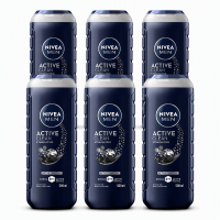 NIVEA MEN Active Clean douchegel   5 in 1 douchegel met natuurlijke actieve houtskool   Shampoo   500 ml (6 pack)