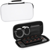 KONIX Beschermende & Transport Draagtas voor Nintendo Switch 2 Console   Accessoire Opbergnet   8 Gamevakken   Wit