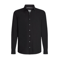 Calvin Klein poplin stretch slim shirt zwart heren 42