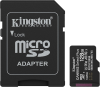 Kingston Canvas Select Plus 128 GB microSDXC geheugenkaart   Gen 3, 150 MB/s, A1, met adapter