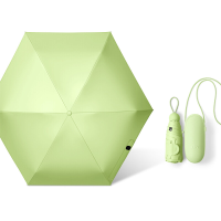 Beneunder BM525, 5 voudige zwarte gelparaplu voor buiten, winddicht en waterdicht, met capsuleontwerp, lichtgewicht voor woon werkverkeer/reizen, lichtgroen, F, cadeau voor stellen, perfect cadeau