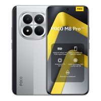 POCO M8 Pro 5 G Zilver 8 GB RAM 256 GB ROM, Origineel Met Officiële Garantie Dual SIM, NFC