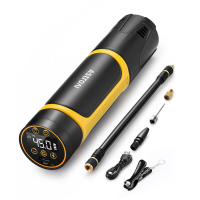 AstroAI elektrische fietspomp met Presta  en Schrader, 150 psi, draadloze bandenpomp/luchtcompressor, draagbare autobandenpomp met oplaadbare batterij, luchtpomp voor fiets, motor, auto en bal