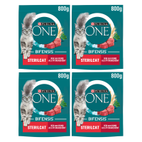 Purina One Sterilcat rund & graan formule gesteriliseerd volwassen kattenvoer 800 g * 4